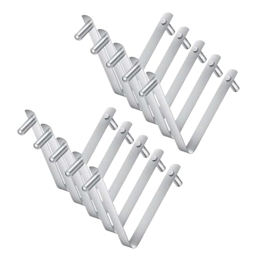 Nankoyal V-Clips für Poolbürste, Edelstahl-Skimmer-Armaturen, Doppelstift-V-Form-Pool-Clips für die Reinigung von Bürsten, Wänden, Teichen, Blättern, Skimmer, tägliche Wartung von Nankoyal
