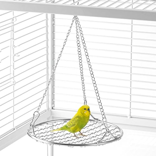 Nankoyal Vogelhängematte für Käfig – Abnehmbare Vogelhängematte | Edelstahl kaufest rostbeständig abnehmbare Ablage Bett Gitter-Design für Tiergeschäft Zuchtkäfig Spielplatz Terrasse von Nankoyal
