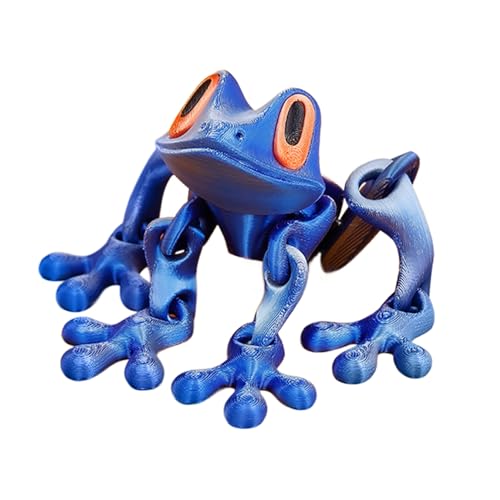 3D Bedruckter Magnetfrosch Kühlschrankmagnet - Froschs Mit Mehreren Gelenken, Flexible Gelenk Frog Ornamente, Wiederverwendbare, Für Heimdekoration, Kühlschränke, 20.5x5 cm von Nanmiyan