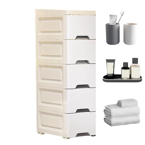Nanmiyan Badezimmer Boden Schrank | Stehschrank Mit Rollen Platzsparend Für Kleine Räume,Großer Organizer Turm Mit Stauraum Für Wohnheim Hotel Wohnung Restaurant Mietzimmer Nanmiyan Badezimmer Boden Schrank | Stehschrank Mit Rollen Platzsparend Für Kleine Räume,Großer Organizer Turm Mit Stauraum Für Wohnheim Hotel Wohnung Restaurant Mietzimmer von Nanmiyan