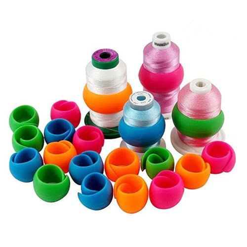 Nanmiyan Faden Spulen Netz Halter - Näh-Silicone Garnspulenschoner 20 Stück - Wiederverwendbare schlanke Stopper Gadget Nähzubehör für Frauen Männer Handwerker Anfänger Stickerei-Sammler Nanmiyan Faden Spulen Netz Halter - Näh-Silicone Garnspulenschoner 20 Stück - Wiederverwendbare schlanke Stopper Gadget Nähzubehör für Frauen Männer Handwerker Anfänger Stickerei-Sammler von Nanmiyan