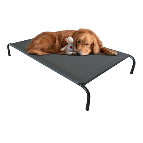 Nanmiyan Hundebett Erhöht | Atmungsaktives Mesh Outdoor Hundebett,Gepolstert Waschbare Haustier Hängematte Robust Katzenliege Für Reise Ältere Welpen Outdoor Nutzung von Nanmiyan