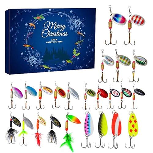 Nanmiyan Weihnachts-Countdown-Kalender,Weihnachts-Adventskalender - 24 Stück Angelköder Count Down to Christmas Adventskalender | Weihnachtsaccessoires, Weihnachtsgeschenke für Sohn, Onkel, Vater Nanmiyan Weihnachts-Countdown-Kalender,Weihnachts-Adventskalender - 24 Stück Angelköder Count Down to Christmas Adventskalender | Weihnachtsaccessoires, Weihnachtsgeschenke für Sohn, Onkel, Vater von Nanmiyan