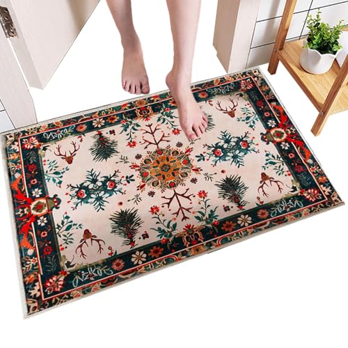 Nanmiyan Weihnachts Teppich | Weihnachts Teppiche Für Wohnzimmer | Schneeflocke Home Textil Winter Dekoration Für Arbeitszimmer Familientreffen | Studentenwohnung Apartment Schlafzimmer von Nanmiyan