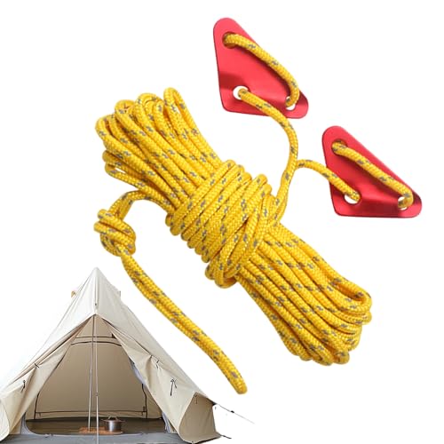 Nanmiyan Zeltleine | 10 Meter Outdoor Spannleine Mit Aluminium-Spanner,Winddichtes Seil Strapazierfaehig Campingzubehoer Fuer Outdoor Garten Reisen Klettern Waeschetrocknen Nanmiyan Zeltleine | 10 Meter Outdoor Spannleine Mit Aluminium-Spanner,Winddichtes Seil Strapazierfaehig Campingzubehoer Fuer Outdoor Garten Reisen Klettern Waeschetrocknen von Nanmiyan