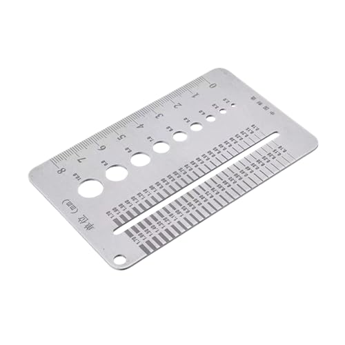 Stainless Steel Gap Width Measuring Ruler - 11x7.5cm Dünnstahl Messmessgerät, Für Einfache Messungen, Lineal Zur Nahtlosen Wandinspektion von Nanmiyan