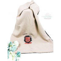 Babydecke, Kuscheldecke, Krabbeldecke, Personalisiert, Kinderwagendecke, Baumwolle, Löwe, Geschenk Geburt Babydecke, Kuscheldecke, Krabbeldecke, Personalisiert, Kinderwagendecke, Baumwolle, Löwe, Geschenk Geburt von NannisTraeumereien