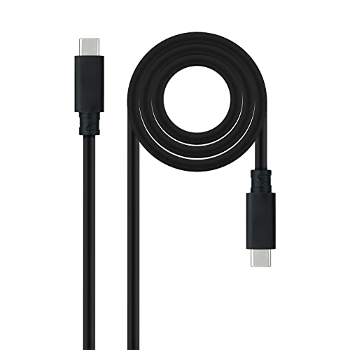 Nanocable 10.01.4102 - USB 3.1 Gen2 10Gbps 5A, 4K/60Hz, USB-C/M-USB-C/M Kabel, Schwarz, 2 m von Nanocable