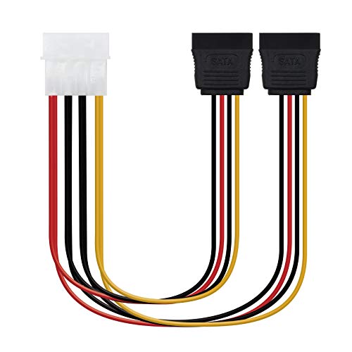 Nanocable 10.19.0101-OEM - SATA Kabel MOLEX Netzteil für 2 SATA, 4polig/M-2xSATA/H, männlich-weiblich, oem, 20 cms von NANOCABLE