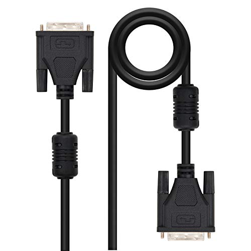 Nanocable 10.15.0802 - DVI zu DVI Kabel Dual Link 24+1, männlich-männlich, schwarz, 1.8 mts von NANOCABLE