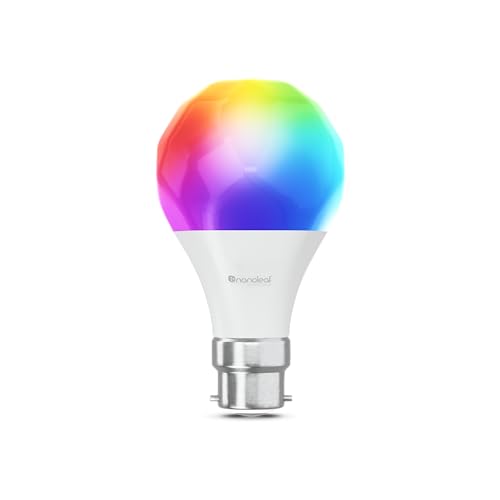 Nanoleaf Matter Essentials Glühbirne, Smarte RGBW B22 LED Lampe - Matter über Thread, Bluetooth 16 Mio. Farben LED Lampe, Bildschirm Sync, Funktioniert mit Google Home Apple, Deko und Gaming von Nanoleaf
