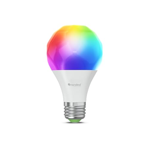 Nanoleaf Matter Essentials Glühbirne, Smarte RGBW E27 LED Lampe - Matter über Thread, Bluetooth 16 Mio. Farben LED Lampe, Bildschirm Sync, Funktioniert mit Google Home Apple, Deko und Gaming von Nanoleaf