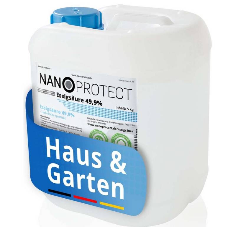 Nanoprotect Essigsäure Klimaneutral - 5 kg - 49,9% Reinigungskonzentrat von Nanoprotect