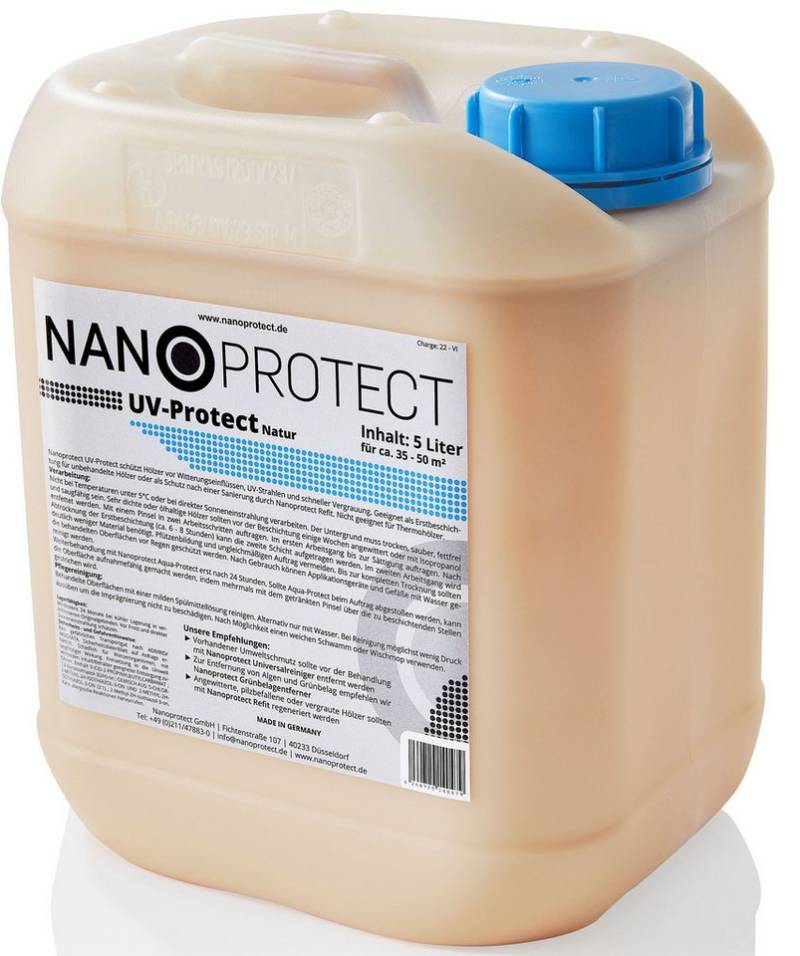 Nanoprotect Holzöl UV-Protect Natur - 5 Liter - Witterungsschutz von Nanoprotect