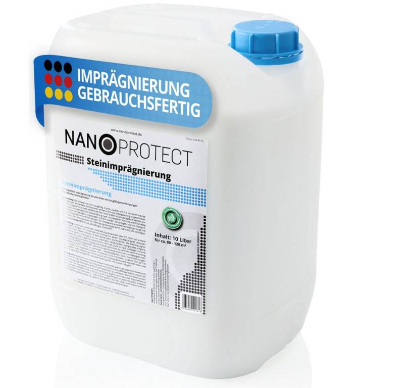 Nanoprotect Steinimprägnierung Naturstein-Imprägnierung (Steinimprägnierung für 80 - 120 qm), Unsichtbare Imprägnierung - Made in Germany von Nanoprotect