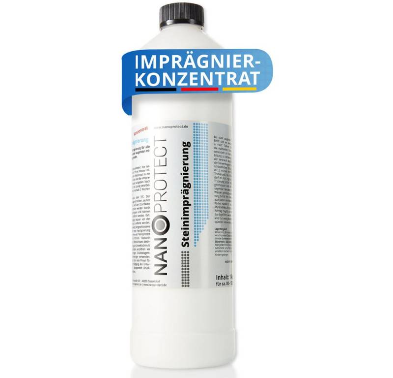 Nanoprotect Steinimprägnierung Konzentrat - 1 kg - Profi Qualität Naturstein-Imprägnierung (Konzentrat für 80 - 120 qm), Unsichtbare Imprägnierung - Made in Germany von Nanoprotect