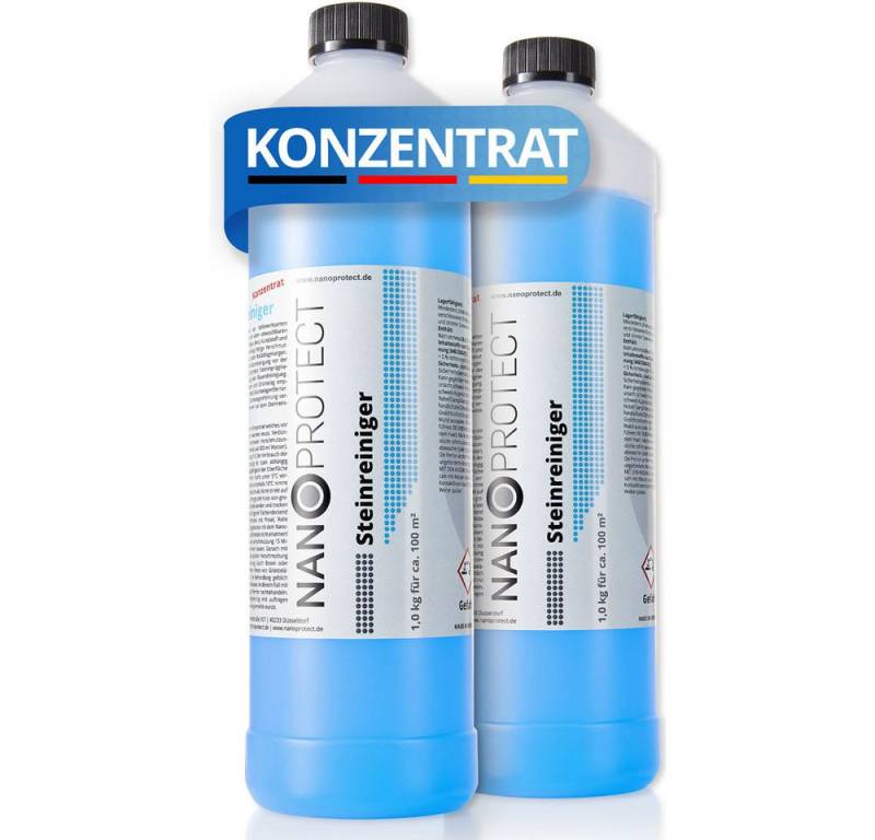 Nanoprotect Steinreiniger Konzentrat - 2 x 1 kg Naturstein-Reiniger (Set-Typ, [- Set-Info Kraftvoll und schonend) von Nanoprotect