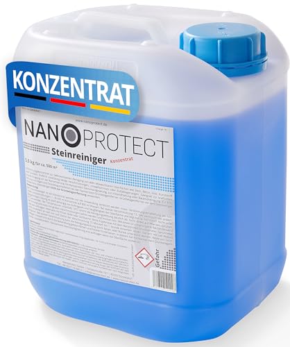 Nanoprotect Steinreiniger Konzentrat | 5 kg für ca. 500 m² | Intensivreiniger für Außenanlagen | Ideal für Haus, Hof und Garten von Nanoprotect
