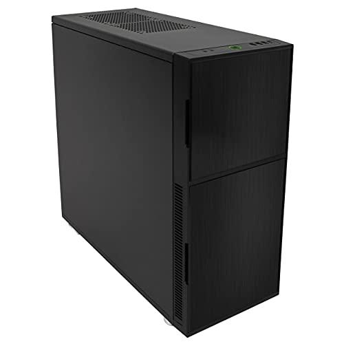 Nanoxia 600060505 Deep Silence 5 Rev. B, Schallgedämmter E-ATX Big Tower, 3X 140 mm Deep Silence Lüfter, 2X USB 3.0, 2X USB 2.0, Schwarz von Nanoxia