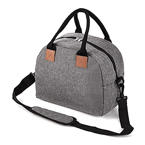 Nanxson Isolierte Lunchtasche Kühltasche Großer Kapazität Picknicktasche Mittagessen Tasche für Lebensmitteltransport Thermotasche (Grau) von Nanxson