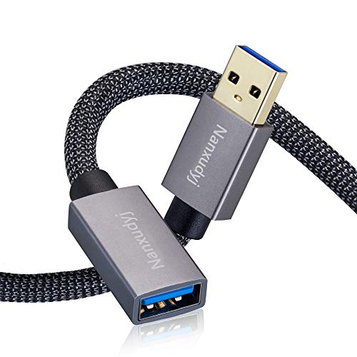 Nanxudyj USB 3.0 Verlängerungskabel, 30 cm, USB-Extender-Kabel Typ A Stecker auf A Buchse, Datentransferkabel 5 Gbit/s für Playstation, Xbox, Oculus VR, USB-Flash-Laufwerk, Tastatur, Drucker von Nanxudyj