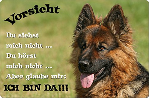 +++ Deutscher SCHÄFERHUND - Metall WARNSCHILD Schild Hundeschild Sign - DSH 34 T2 von Nanyuk