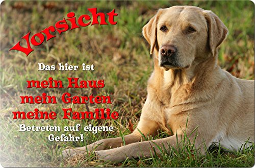 +++ LABRADOR Retriever - Metall WARNSCHILD Schild Hundeschild Sign - LAB 04 T1 BLO von Nanyuk