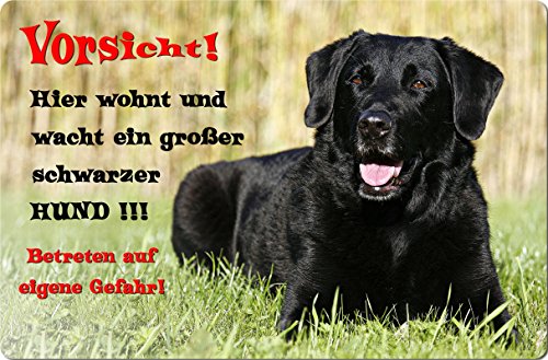 Nanyuk +++ Labrador Retriever - Metall Warnschild Schild Hundeschild Sign - LAB 15 T27 von Nanyuk