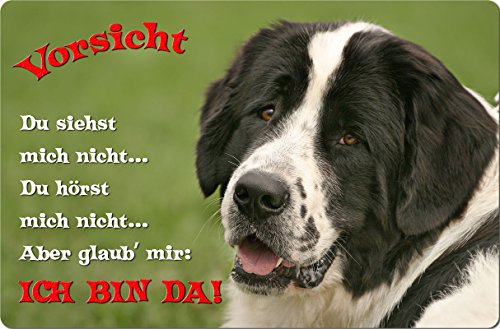 Nanyuk +++ Landseer - Metall Warnschild Schild Hundeschild Sign - LDS 05 T2 von Nanyuk