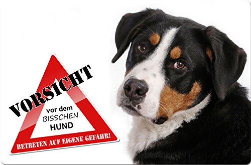 Nanyuk +++ Großer Schweizer Sennenhund - Metall Warnschild Schild Hundeschild Sign - GSS 03 T3 von Nanyuk