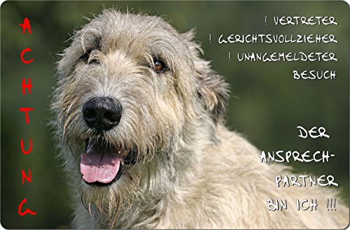 Nanyuk +++ Irischer WOLFHUND Irish Wolfshund - Metall Warnschild Schild Hundeschild Sign - IRW 05 T10 Nanyuk +++ Irischer WOLFHUND Irish Wolfshund - Metall Warnschild Schild Hundeschild Sign - IRW 05 T10 von Nanyuk