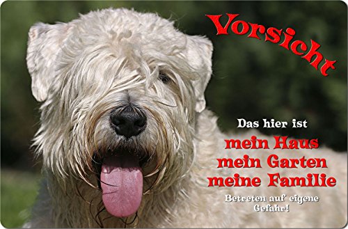 Nanyuk +++ Irish Soft Coated Wheaten Terrier - Metall Warnschild Schild Hundeschild Sign - ISC 01 T1 Nanyuk +++ Irish Soft Coated Wheaten Terrier - Metall Warnschild Schild Hundeschild Sign - ISC 01 T1 von Nanyuk
