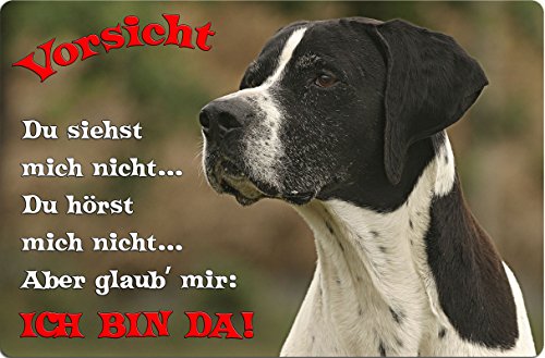 Nanyuk +++ Pointer - Metall Warnschild Schild Hundeschild Sign - POI 03 T2 von Nanyuk