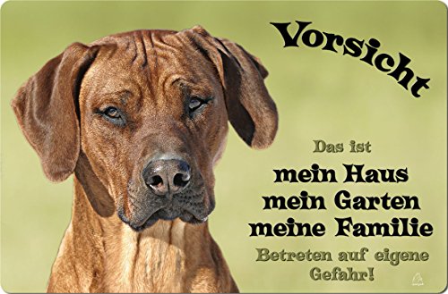 Nanyuk +++ Rhodesian Ridgeback - Metall Warnschild Schild Hundeschild Sign - RRB 21 T1 von Nanyuk