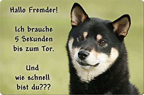 Nanyuk +++ Shiba Inu - Metall Warnschild Schild Hundeschild Sign - SBA 04 T14 von Nanyuk