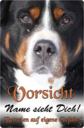 Nanyuk Großer Schweizer Sennenhund - A4 Alu Warnschild Hundeschild Schild - GSS 08 T5 P von Nanyuk