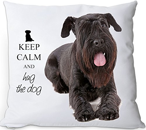 +++ SCHNAUZER - Kuschelkissen/KISSEN | PILLOW/Kussen KEEP CALM - SNZ 01 von Nanyuk