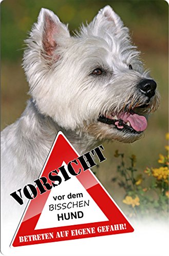 Nanyuk +++ West Highland White Terrier - Metall Warnschild Schild Hundeschild Sign - Westie 06 T3 von Nanyuk