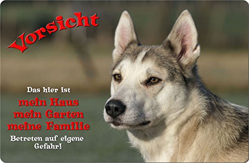 +++ Westsibirischer LAIKA - Metall WARNSCHILD Schild Hundeschild Sign - WLK 03 T1 von Nanyuk