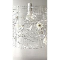 Lampenschirm Pendelleuchte Metall Holz Natur Handarbeit Durchmesser 50cm X Höhe 40cm Einzigartig von NaotelDesign