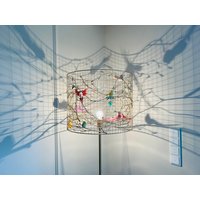 Lampenschirm Tischleuchte Bodenleuchte Metall Holz Natur Handarbeit Durchmesser 20cm 30cm 40cm 50cm Einzigartig von NaotelDesign