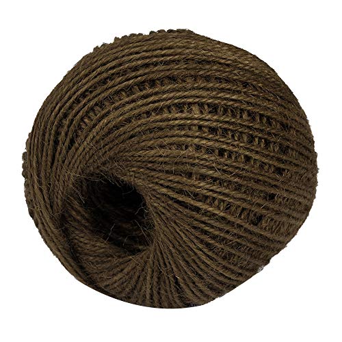 Jutegarn, 50m 2mm Twisted Natural Twine Sackleinen Hanf Seil Weihnachten DIY Supplies Dekor Dunkelbraun von Napacoh