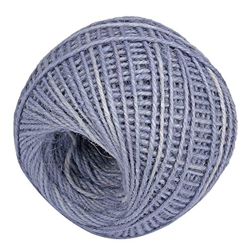 Jutegarn, 50m 2mm Twisted Natural Twine Sackleinen Hanf Seil Weihnachten DIY Supplies Dekor Silber grau von Napacoh