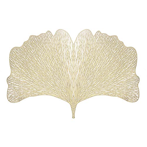 Napacoh Tischset, Gingko Leaf Design Küche Tischset Mat Bowl Anti-Rutsch-Pad Untersetzer Party Dekor Golden von Napacoh