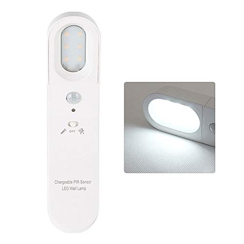 USB Wiederaufladbare Bewegungssensor LED Nachtschrank Schrank Kleiderschrank Wandleuchte Lampe, Weiches Nachtlicht Kleine Nachtlicht Baby Kids Lampe Dekoration Home Decor Weiß Weißes Licht *None von Napacoh