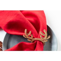 Reh Serviettenringe Schichtholz Furnier Serviettenhalter Set 2, 4, 6, 8 Oder 12 Stück Weihnachtsdekor von NapkinsWorld