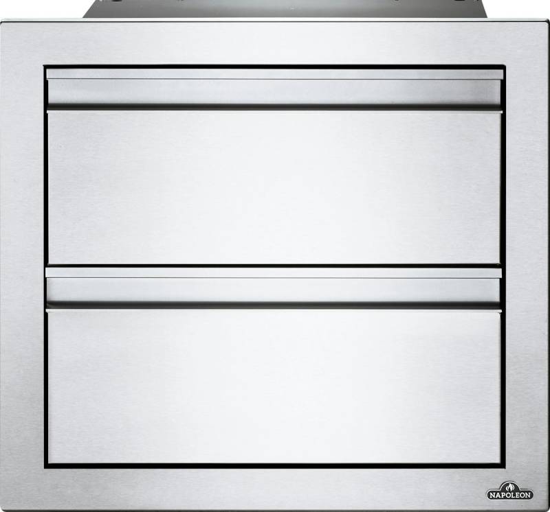 NAPOLEON 2er Einbau-Schublade, klein (46 x 41 cm) (BI-1816-2DR) von Napoleon Gourmet Grill