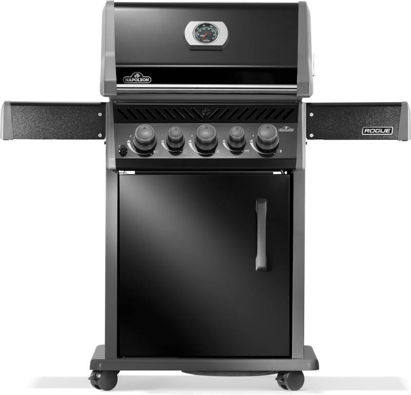 NAPOLEON Gasgrill Rogue 425 mit Heck- und Seitenbrenner, Schwarz, inkl. Drehspieß von Napoleon Gourmet Grill