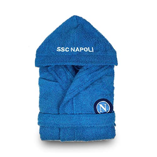 Napoli Bademantel aus Frottee, für Erwachsene, offizielles SSC, Geschenkidee für Fußball, 100 % Baumwolle von SSC NAPOLI