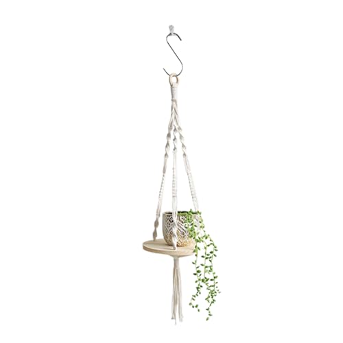 Hanging Storage - ästhetisches Boho - -Display | Boho -Stil gestufte Regale, natürliches Boho -Regale mit Taspestry, rustikales böhmisches Hängende, Makrame -Hängeregal für Wa von Naqqios